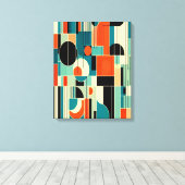 Mod Geometrische Abstrakte Leinwand Art (Insitu (Holzboden))