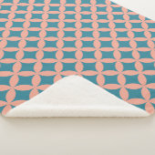 Mod geometrische Retro Moderne Pfirsich aus der Mi Sherpadecke (3/4)