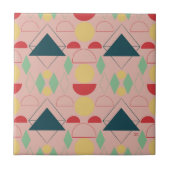 Mod Geometrische rosa Keramik - Tile Fliese (Vorderseite)
