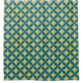Mod geometrischer Retro aus dem Mittelalter Modern Duschvorhang