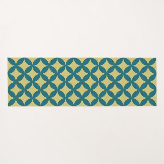 Mod geometrischer Retro aus dem Mittelalter Modern Yogamatte (Rückseite (Horizontal))