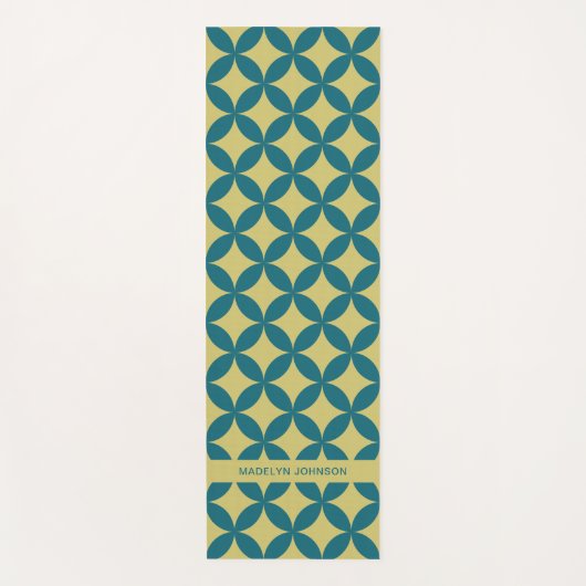 Mod geometrischer Retro aus dem Mittelalter Modern Yogamatte (Vorderseite)