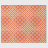 Mod Geometrisches Muster in Rosa und Orange Mitte Geschenkpapier (Flach)