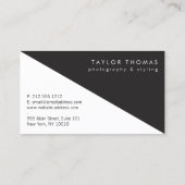 Mod Geometrisches Schwarz-Weiß-Design mit Gold Visitenkarte (Rückseite)