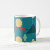 Mod Geometrisches Türkis Kaffeetasse (VorderseiteRechts)