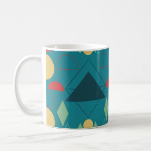Mod Geometrisches Türkis Kaffeetasse