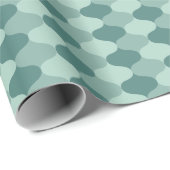 Mod Geschenkverpackung | Aqua Ogee Geschenkpapier (Rolleneckpunkt)