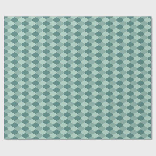 Mod Gift Wrap | Aqua Ogee Geschenkpapier (Flach)