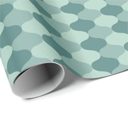 Mod Gift Wrap | Aqua Ogee Geschenkpapier (Rolleneckpunkt)