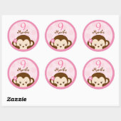 Mod Girl Monkey Monthly Meilensteine Stickers (Blatt)