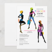 Mod Girls Fashion Show Einladung (Vorne/Hinten)