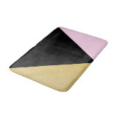 Mod Glachs-Dreiecke aus Schwarz und Rosa Badematte (Schrägansicht)