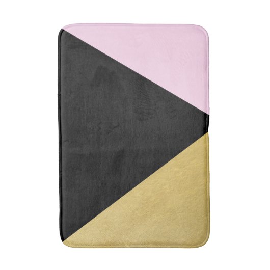 Mod Glachs-Dreiecke aus Schwarz und Rosa Badematte (Vorderseite Vertikal)