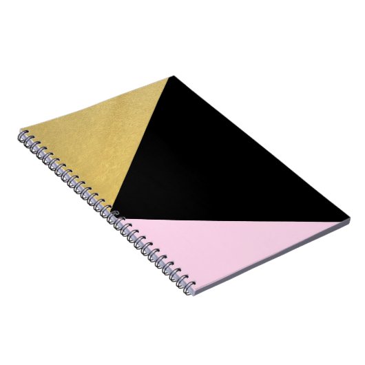 Mod Glachs-Dreiecke aus Schwarz und Rosa Notizblock (Rechte Seite)