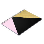 Mod Glachs-Dreiecke aus Schwarz und Rosa Notizblock (Linke Seite)