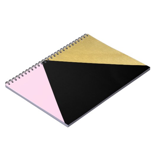 Mod Glachs-Dreiecke aus Schwarz und Rosa Notizblock (Linke Seite)