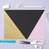 Mod Glachs-Dreiecke aus Schwarz und Rosa Seidenpapier (Handwerk)