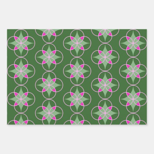 Mod-Grafik-Urlaubstrio-Geschenkpackung Geschenkpapier Set (Vorderseite)