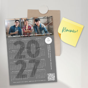 Mod Grau 2027 Kalender Feiertag Foto Magnetkarte
