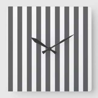 Mod-Grau-Streifenmuster Quadratische Wanduhr