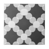 Mod Gray Circle Transparentes Muster Fliese (Vorderseite)