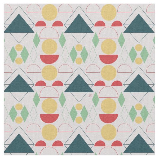 Mod Gray Geometric  Stoff (Nahaufnahme)