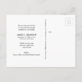 Mod Gray Vielen Dank, dass Sie das zweite Baby-Fot Ankündigungspostkarte (Rückseite)