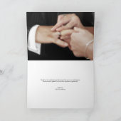 Mod Gray Wedding Custom Fotos Handschrift Karte (Innenseite)