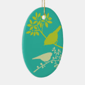 Mod Green Birds Keramik Ornament (Rechts)