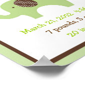 Mod Green Elephant Kinderzimmer Wall Art Birnendru Poster (Ecke)