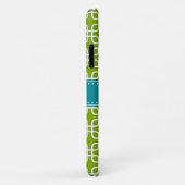 Mod Green Muster Aquamarin Quatrefolienmonogramm Case-Mate iPhone Hülle (Hinten/Rechts)
