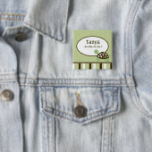 Mod Green Turtle Baby Duschname Schaltfläche Button (Beispiel)