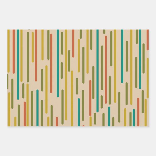 Mod Groove Retro Muster Geschenkpapier Set (Vorderseite 3)