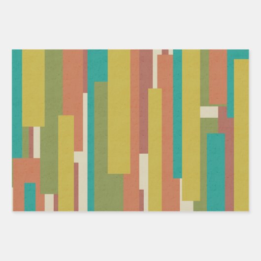 Mod Groove Retro Muster Geschenkpapier Set (Vorderseite 2)