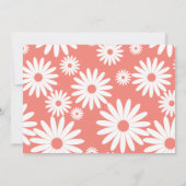 Mod Groovy Happy Daisy Hippie Pink Baby Shower Einladung (Rückseite)