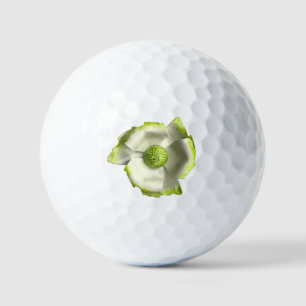 MOD Grüne Magnolienblüten-Design-Logo-Blumen Golfball