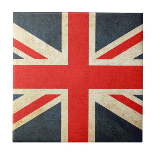 Mod Grunge Union Jack Keramik Geschenkartikel Fliese (Vorderseite)
