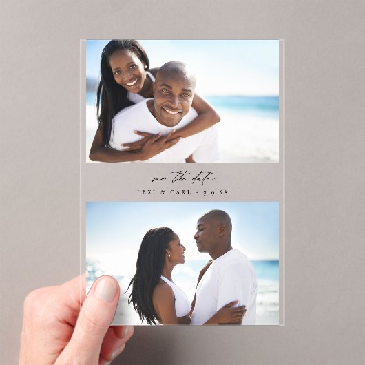 MOD H Duo Foto Save the Date Acryleinladungen (Insitu (Handheld))