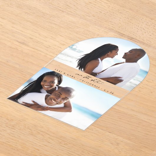 MOD H Duo Foto Save the Date Arc Acryleinladungen (Ablage )