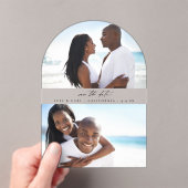 MOD H Duo Foto Save the Date Arc Acryleinladungen (Insitu (Handheld))