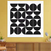 Mod Halbkreise in Schwarz Leinwanddruck (Insitu (Wohnzimmer))