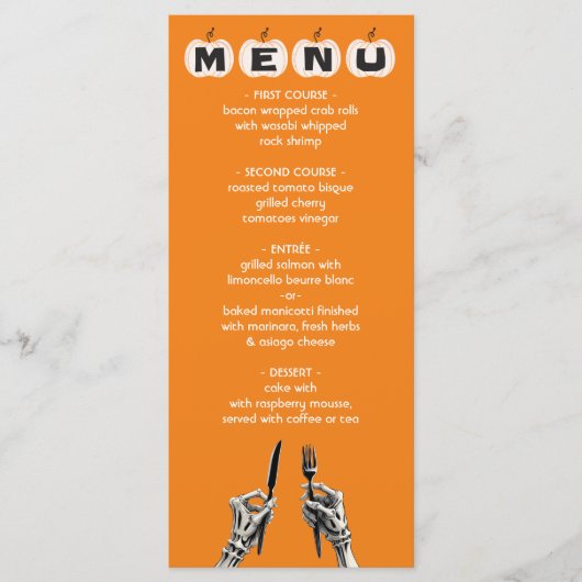 Mod Halloween-Menü Menükarte (Vorderseite)