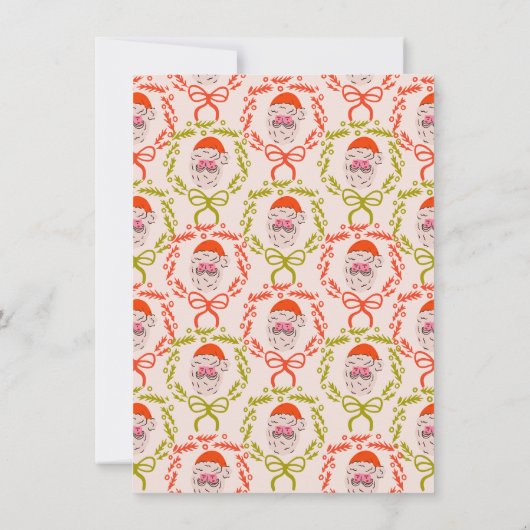 Mod Hand Drawn Christmas Open House Einladung (Rückseite)