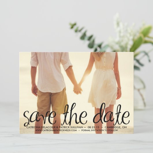 Mod Handgeschriebenes Skript Ankündigung Datum fre (Stehend Vorderseite)