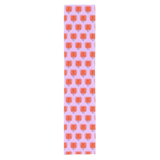 Mod Heart Custom 14" X 72" Table Runner Kurzer Tischläufer (Vorderseite)