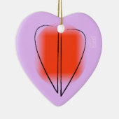 Mod Heart Liebe Herz geformt Keramik Ornament (Rechts)