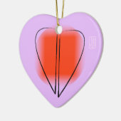 Mod Heart Liebe Herz geformt Keramik Ornament (Links)