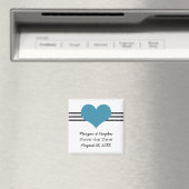 Mod Heart Save the Date Magnet, Blau Magnet (In Situ (Geschirrspüler))