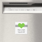 Mod Heart Save the Date Magnet, Green Magnet (In Situ (Geschirrspüler))