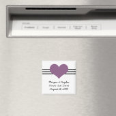 Mod Heart Save the Date Magnet, Lila Magnet (In Situ (Geschirrspüler))